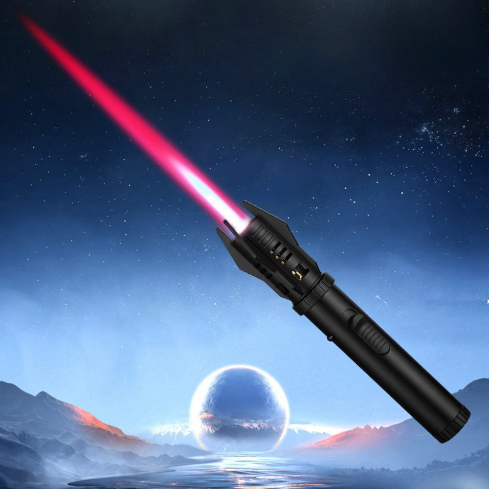 Windproof Turbo Torch Lighter 360 Degree Ignition Metal Jet Flame Lighter with Safety Lock for Grilling, Camping and Outdoor Meals