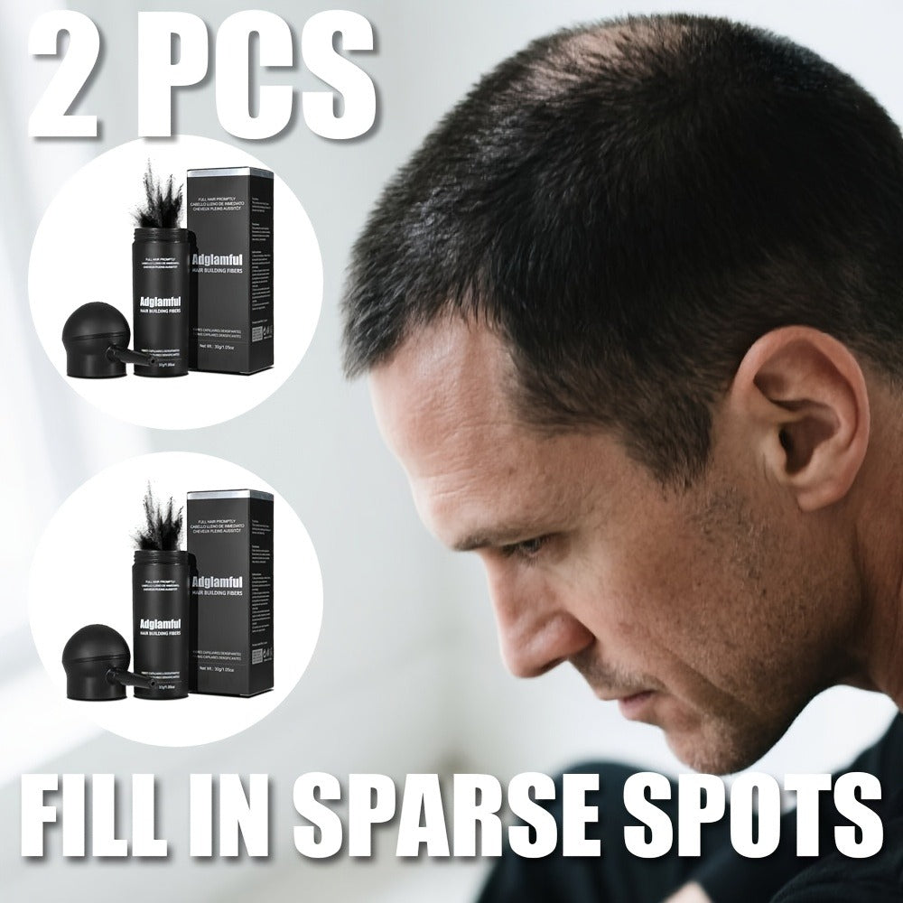 Hair Volumizing Fibers 2-in-1 Kit 30g x 2pcs - Instant Volume for Thinning & Sparse Hair, Fills Part Lines & Hairlines