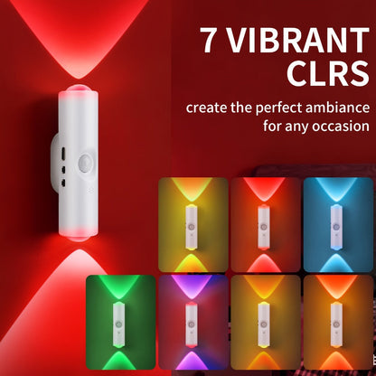 RGB Magnetic Night Light LED Ambient, Multi-Color Motion Sensor, No-Drill Magnetic Install, Long Battery Life for Living Room