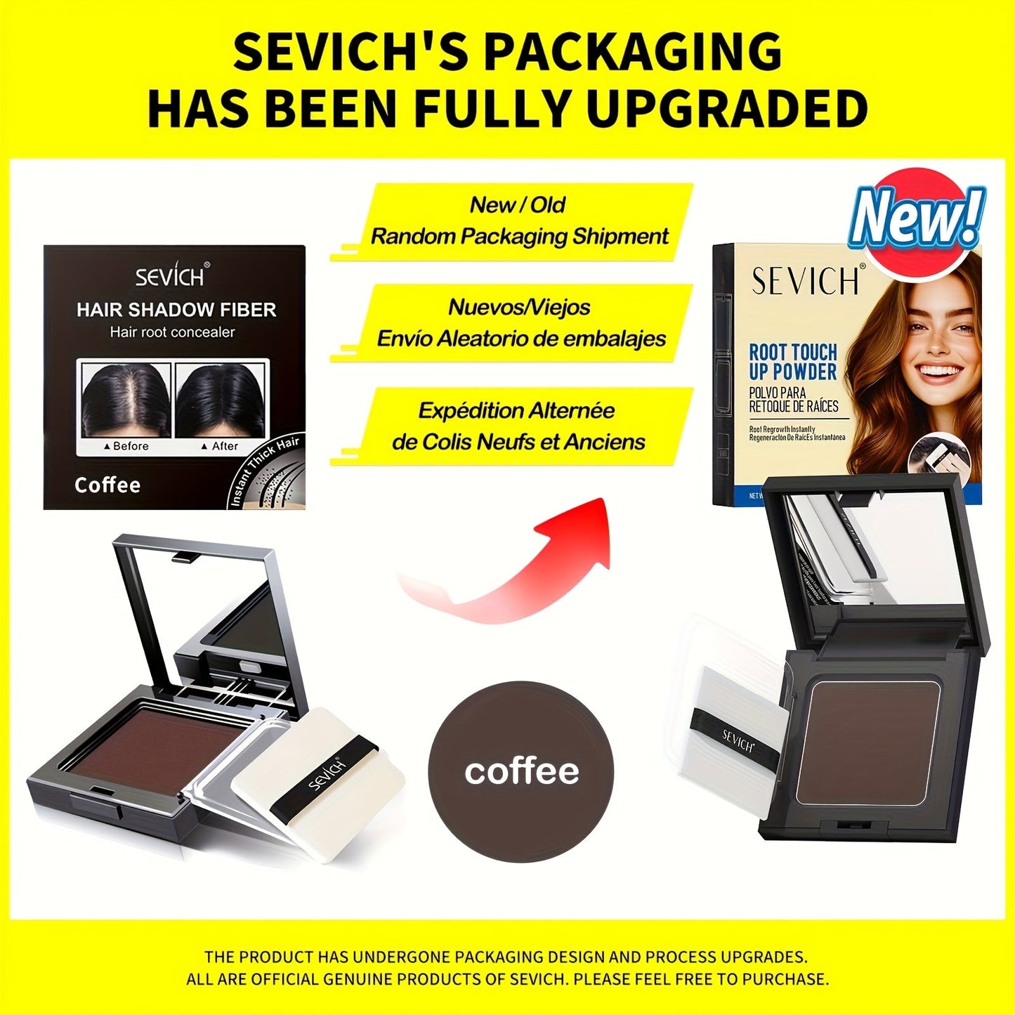 SEVICH Hairline Powder 12g Bald Spot & Root Concealer, 24H Stain-Proof Plant Squalane Formula