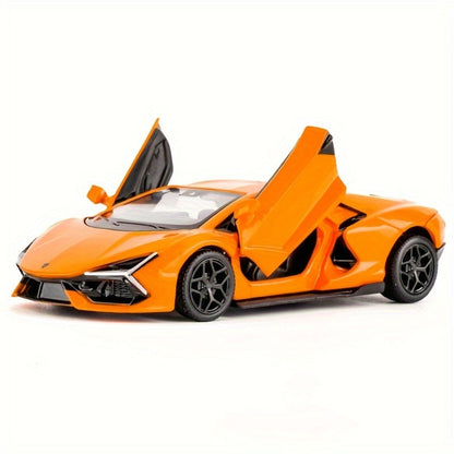 Lamborghini Diecast Car Model 1:36 Scale Alloy Pullback with Openable Doors, Aerodynamic Supercar Replica