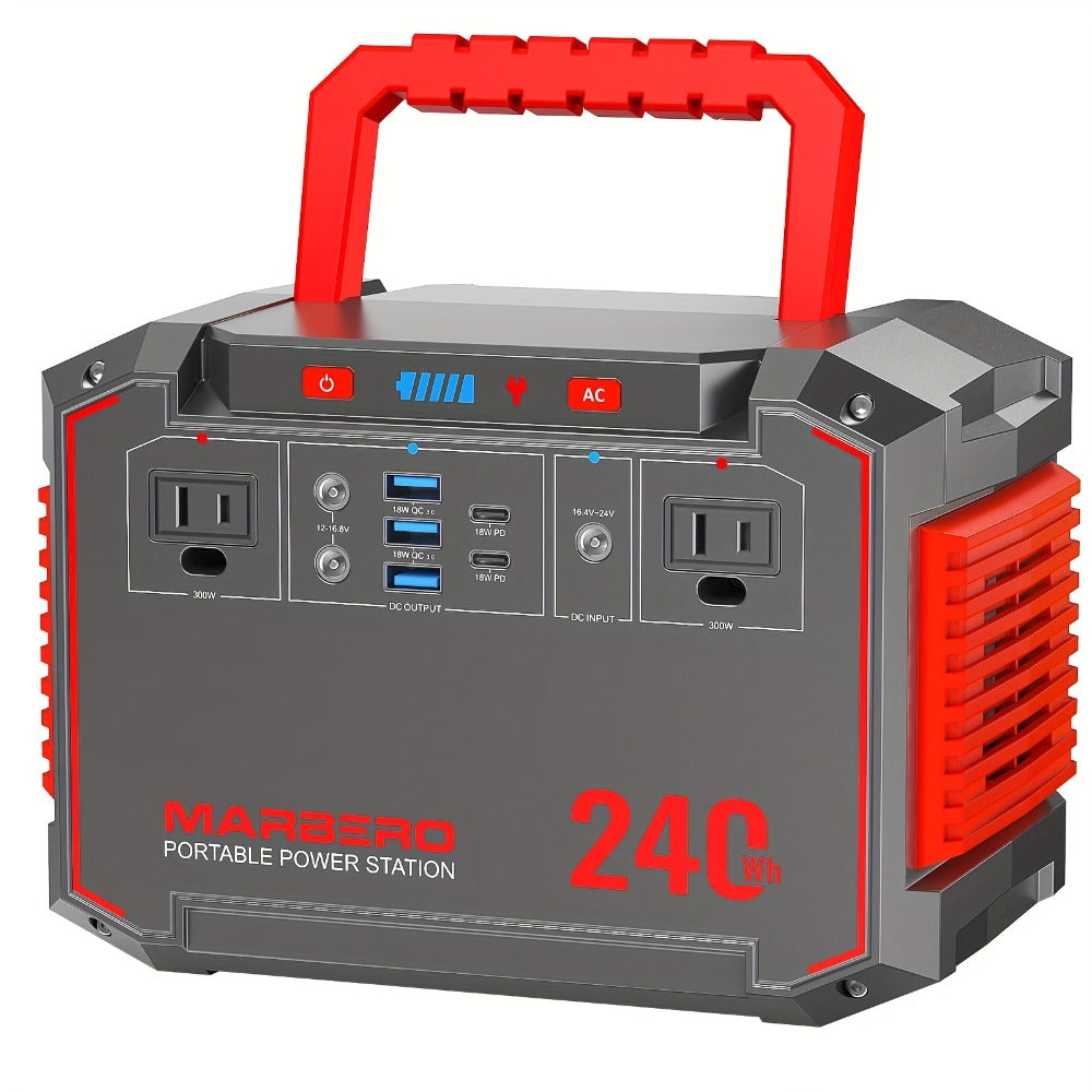 Portable Power Station 88.8Wh, 111Wh or 237Wh with AC, USB-C, USB-A, DC and Solar Panel Options