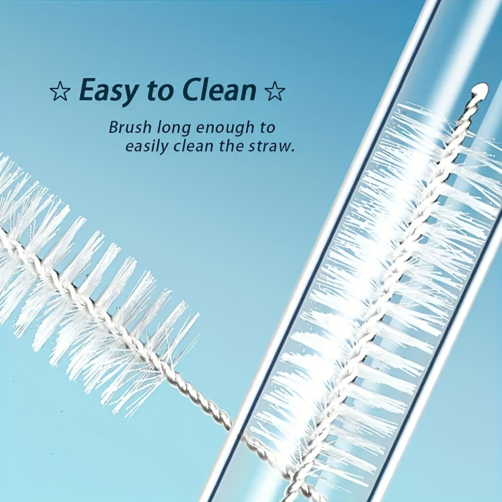 Glass Straws Set 12 Pack with Cleaning Brushes - Reusable Borosilicate Heat Resistant for Entryways, Bedrooms and Living Spaces