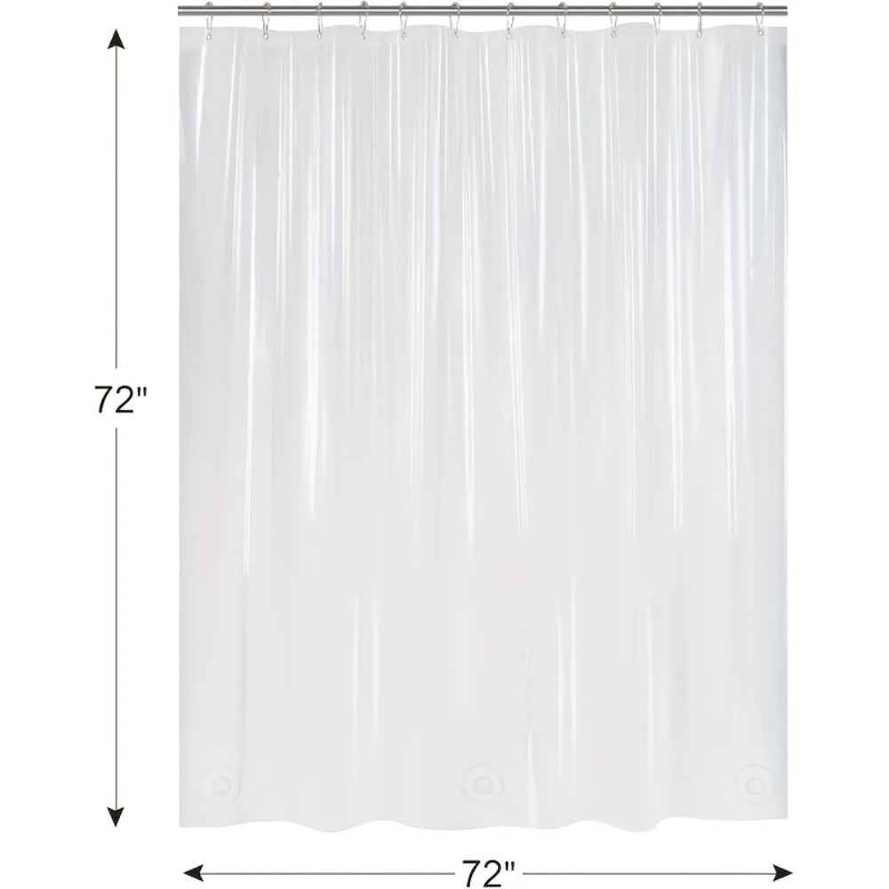 Clear Shower Curtain PEVA 8G Rust Proof Grommets 72x72 Inch – Premium Transparent Waterproof Modern Bathroom Curtain | Single or Set 2 |