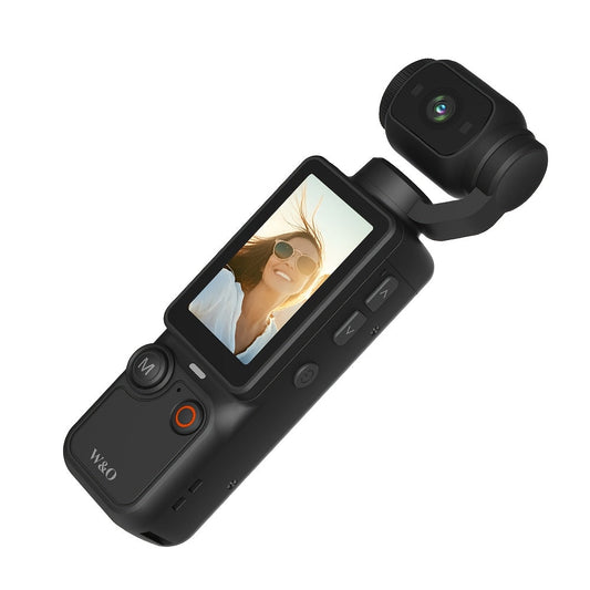 Ultra-Lightweight 4-in-1 Action Camera 1080P | 360° Rotating Lens, Image Stabilization & One-Click Recording
