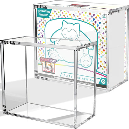 Pokemon Acrylic Display Case for ETB & Booster Bundle with the Listed Color, Size or Set Options for Everyday Use