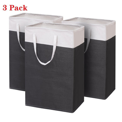Collapsible Laundry Hamper with Lid – 22.45 Gallon Large Foldable Laundry Basket Bin for Clothes, Bedroom Organizer & Toy Storage – Black