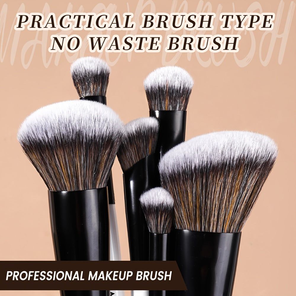 Makeup Brush Set, 10-Piece Double-Ended Nylon Bristle Collection with Cosmetic Bag and Three Color Options