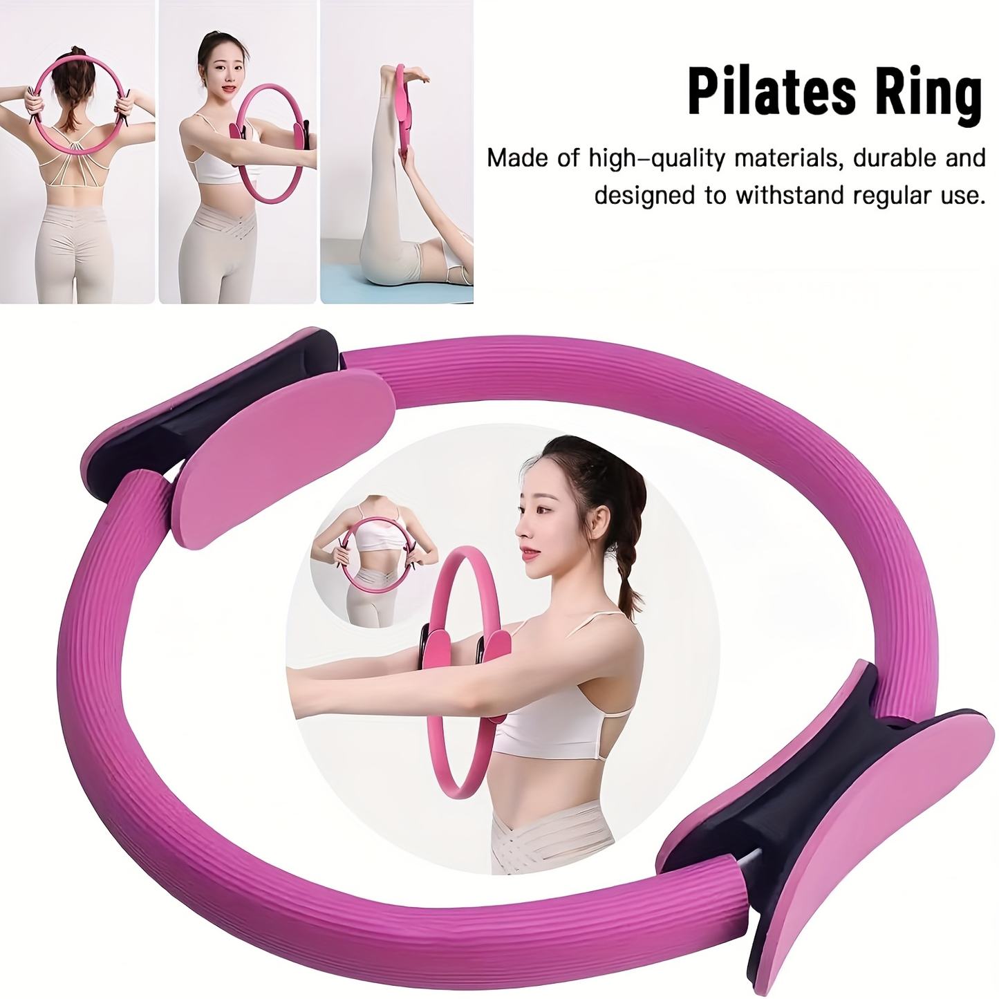 Yoga Fitness Set 11-Piece – Elastic & Resistance Bands, Yoga Ball, Stretching Band & Pilates Abdominal Hip Training Kit for Women Home