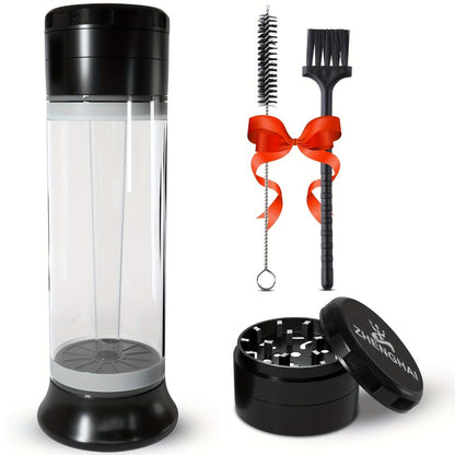 3-in-1 Herb Grinder with Cone Loader & Rolling Machine, Multifunctional Tobacco Grinder Blunt Joint Roller Filling Storage All-in-One