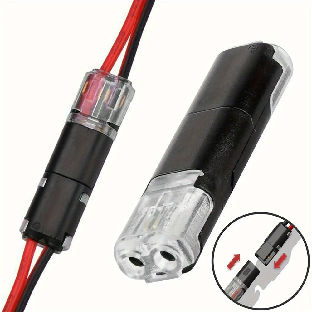 Two-Pin Quick-Connect LED Wire Terminal Set in 12- or 72-Piece Options for Low-Voltage Wiring