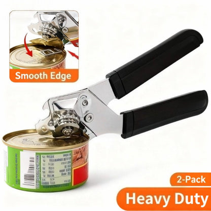 Can Opener 3-in-1 Stainless Steel Manual Can Opener with Smooth Edge Bottle Opener Handle for Home Cooking, Dining and Outdoor Meals