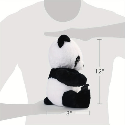 Light Up Panda Stuffed Animal Plush Toy 8 & 12 Inch with LED Glow, Cute Panda Bear Hugging Toy