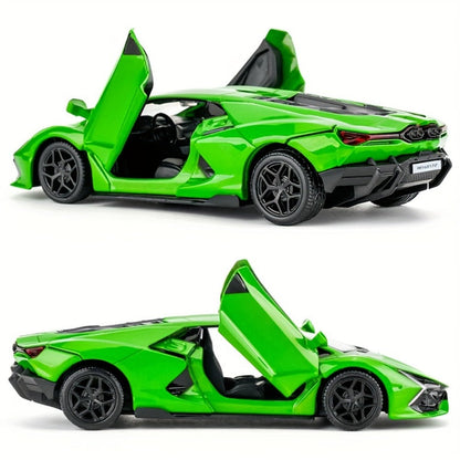 Lamborghini Diecast Car Model 1:36 Scale Alloy Pullback with Openable Doors, Aerodynamic Supercar Replica
