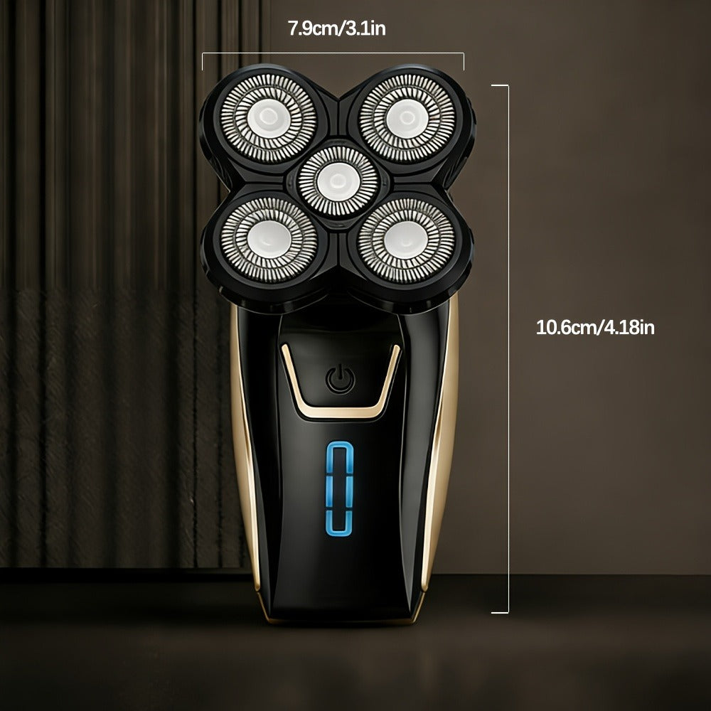 Bald Head Shaver for Men - Rechargeable Electric Razor for Bald Head & Beard Grooming, Multi-Functional Sensitive Skin Shaving Tool
