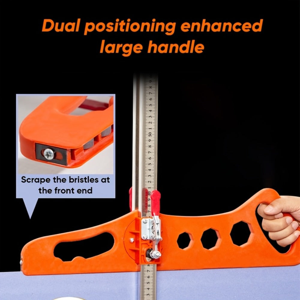 Drywall Scoring Knife 23-Wheel Foldable Gypsum Board Cutter with Adjustable Guide & Handle