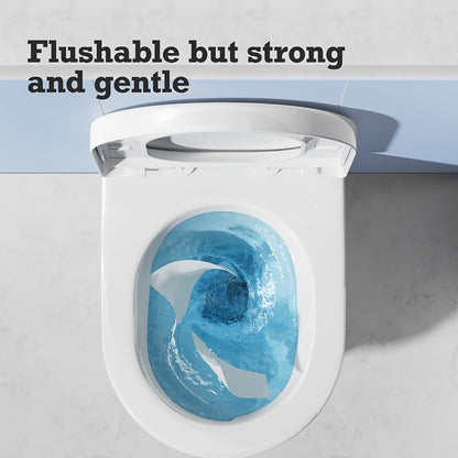 Flushable Wet Wipes for Adults with Probiotics, Plant-Based Fibers, Fragrance Free, Sewer Safe, & Thick Disposable Butt Wipes