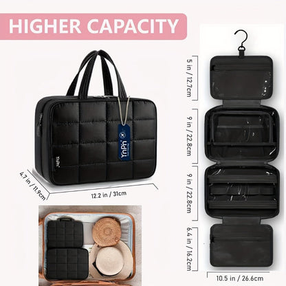 Hanging Travel Toiletry Bag Large Capacity for Full-Size Products Waterproof Cosmetic Organizer with Hook
