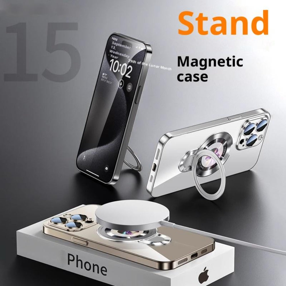 Phone Case U-Shield Kickstand with Clear PC Back and TPU Bumper for Selected iPhone Model and Color Options