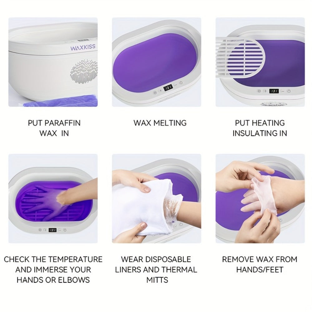 Paraffin Wax Machine for Hands and Feet Large Capacity – WAXKISS PWH-3000A 101oz Home Spa Wax Warmer Kit for Deep Moisturizing, Dry Skin