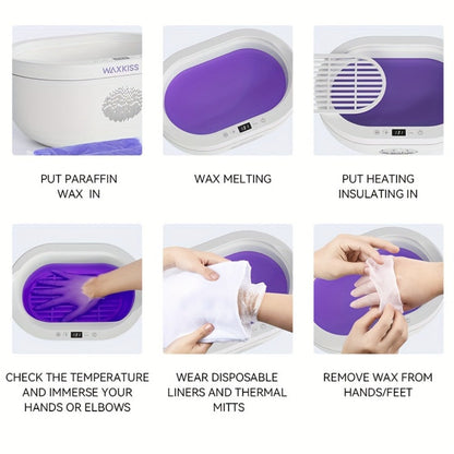 Paraffin Wax Machine for Hands and Feet Large Capacity – WAXKISS PWH-3000A 101oz Home Spa Wax Warmer Kit for Deep Moisturizing, Dry Skin