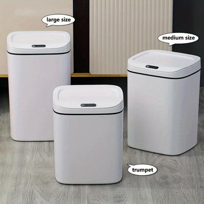 Motion-Activated Touchless Trash Can with Lid, Smart Sensor Waste Bin for Kitchen, Bathroom, Office & Home