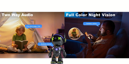 Pet & Baby Camera Monitor Indoor 4MP QHD Robot Camera, 360° Panoramic Night Vision, Motion Detection Alerts