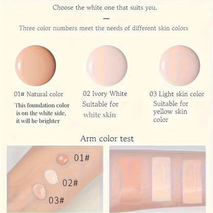 BB Cream Foundation & Setting Powder Set – Waterproof Matte Oil Control with Brush & Powder Puff, Long-Lasting Smooth Formula