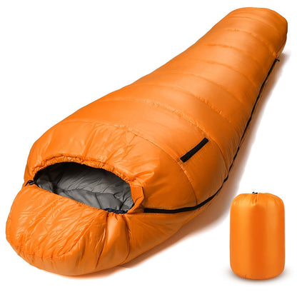 Mummy Sleeping Bag 15°F & 32°F – 3-4 Season Cold Weather Sleeping Bag for Adults, Ripstop Polyester Lining, Anti-Snag Zipper