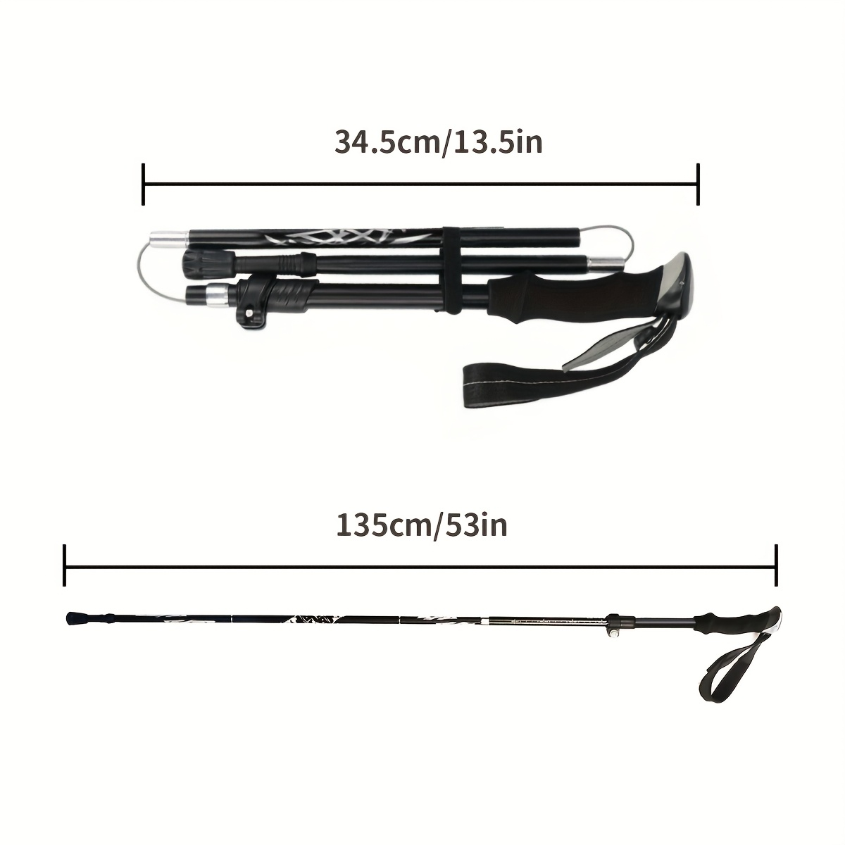 Aluminum Trekking Poles Set of 2 – Lightweight Quick-Lock Foldable Hiking Sticks with Ergonomic Non-Slip Grips