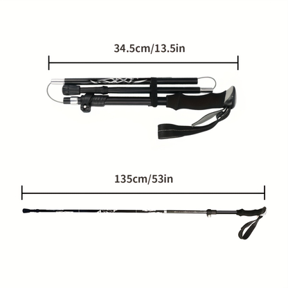 Aluminum Trekking Poles Set of 2 – Lightweight Quick-Lock Foldable Hiking Sticks with Ergonomic Non-Slip Grips