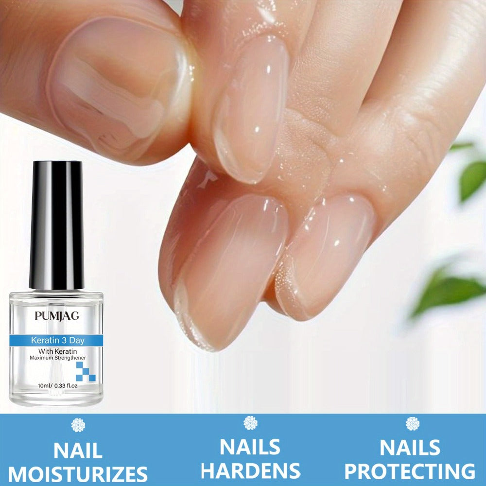 Keratin Nail Hardener Maximum Strength Nail Strengthening Treatment with Vitamins A E C Biotin Calcium for Home and Salon Manicures