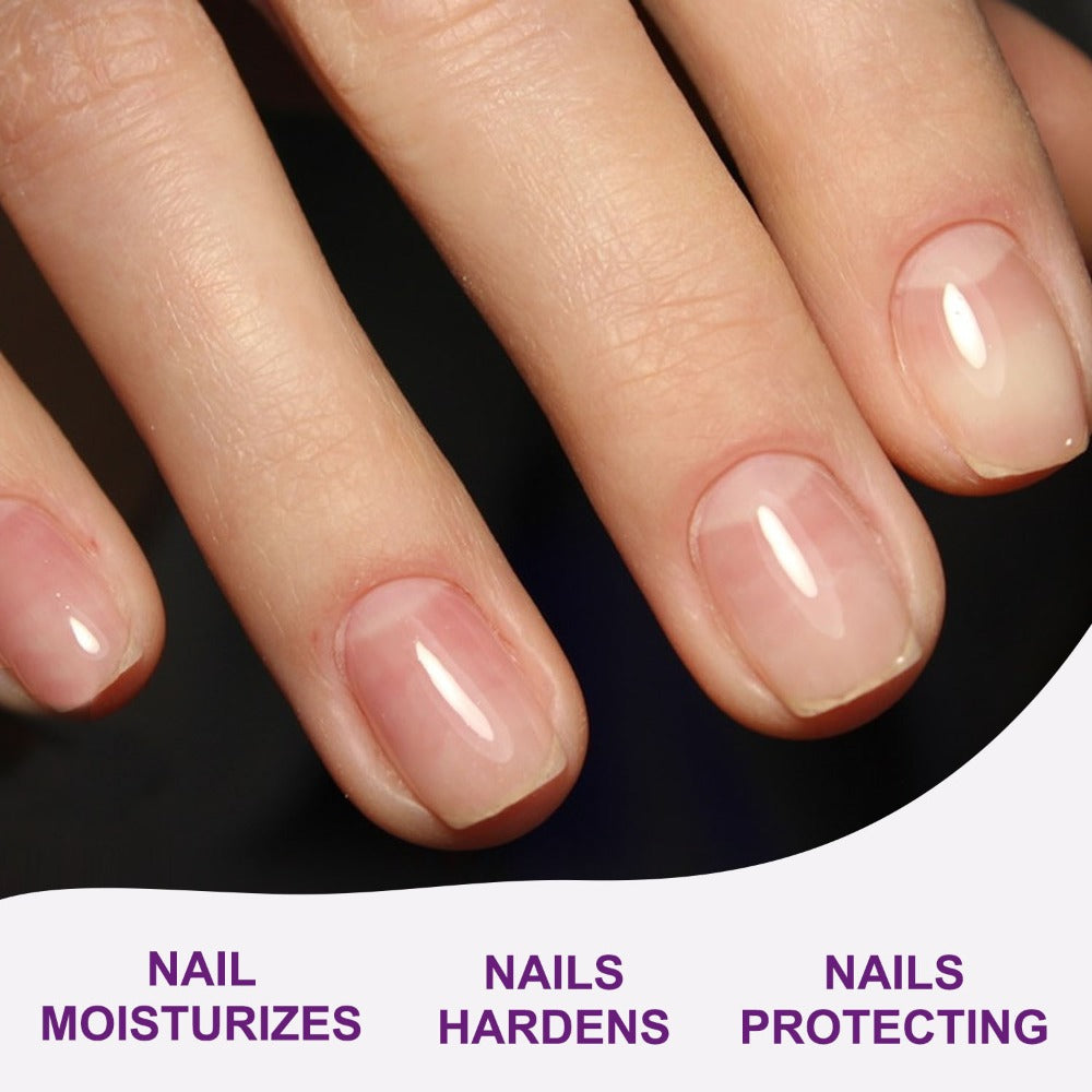 Nail Strengthening Polish 10ml Glycerin & Hyaluronic Acid Formaldehyde-Free – Hardener Treatment for Thin Brittle Weak Nails Fast Results