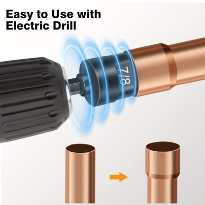Copper Pipe Tube Expander Swaging Drill Bit Set 6-in-1 HVAC Tool 1/4 3/8 1/2 5/8 3/4 7/8 Inch for Entryways, Bedrooms and Living Spaces