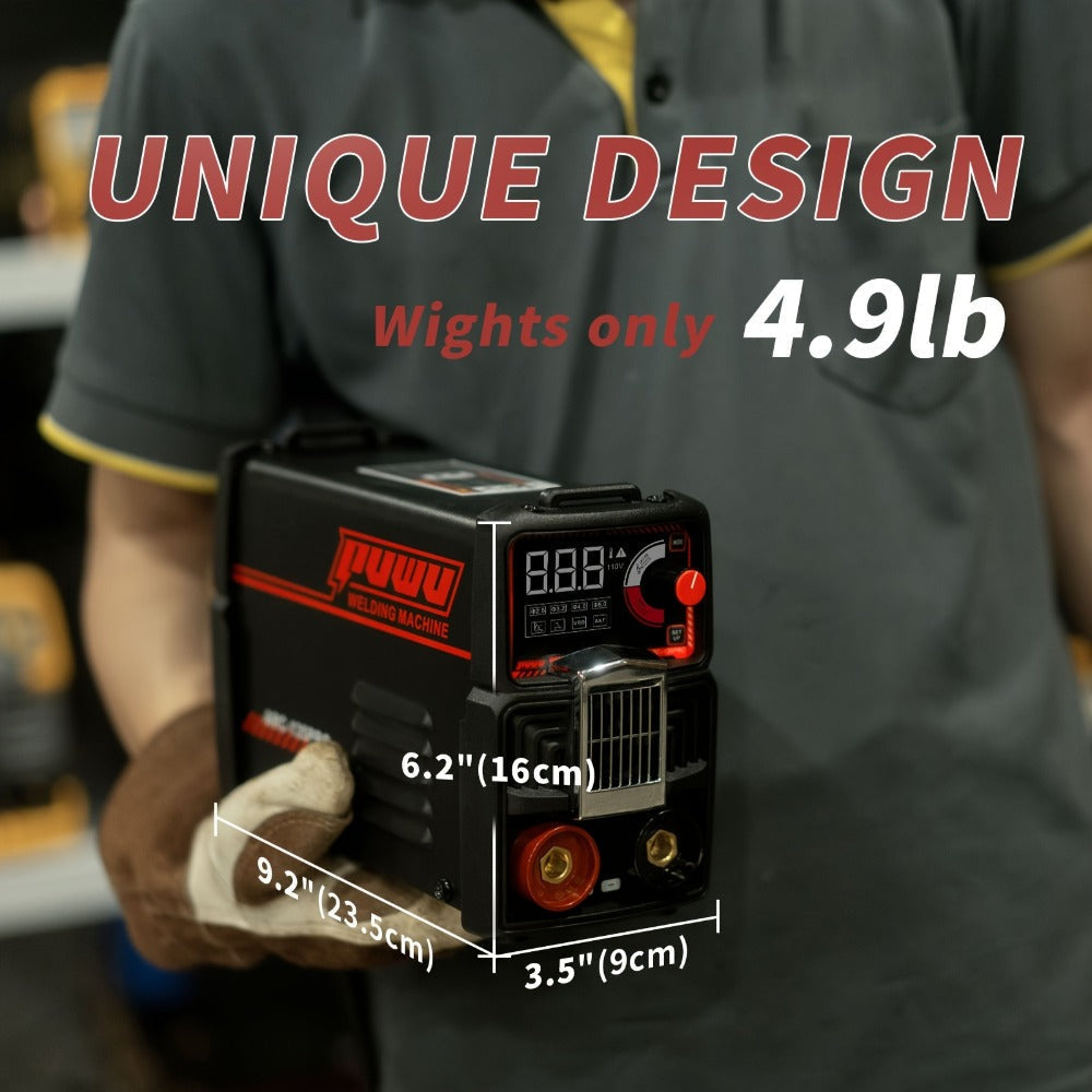 135A 110V MMA Arc Welder Stick Lift TIG 2-in-1 DC Inverter Welder LCD Digital Display Hot for Entryways, Bedrooms and Living Spaces