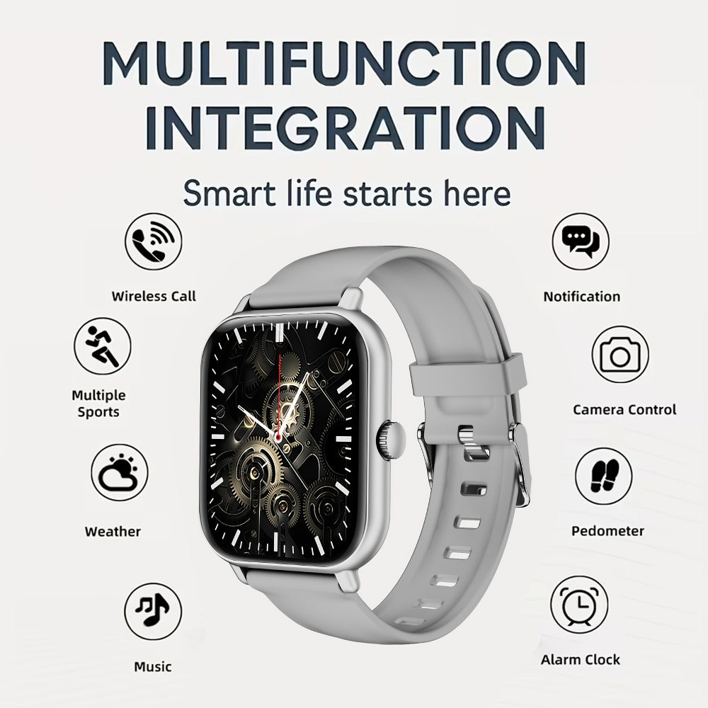 Smartwatch Couple's Set with Voice Assistant – Wireless Calling, Built-in Speaker, Music Control, Fitness Tracker – Matching His