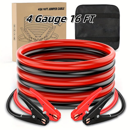 Heavy Duty Jumper Cables 600A CCA – Thickened Booster Cables with Carrying Bag for Pickup Truck, RV, Van & SUV