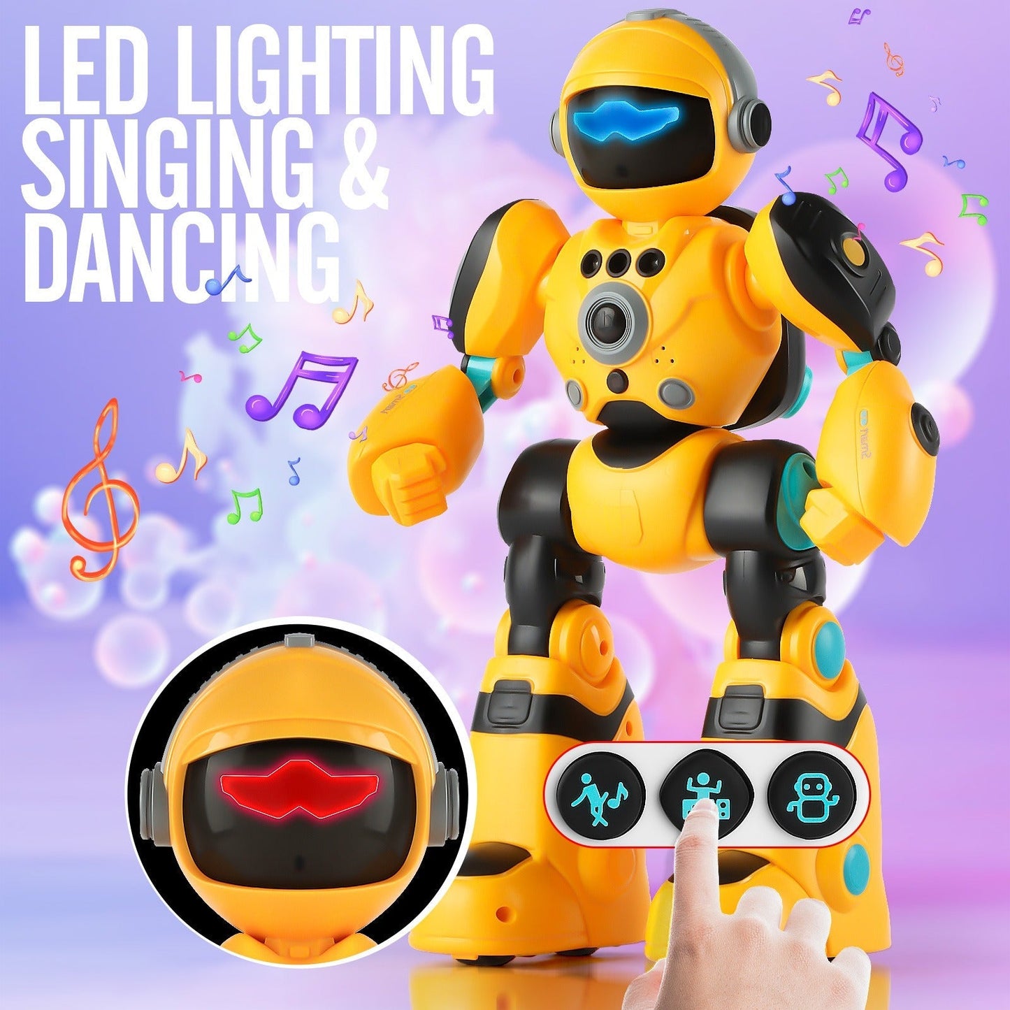 Gesture Control RC Robot Toy for Kids, Voice Recording, Programming, EMO LED Infrared Intelligent Interactive Robot