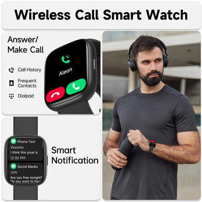 Smartwatch Alexa Built-in 1.83" HD – Wireless Calling, 100+ Sport Modes, Heart Rate, SpO2 and Sleep Readouts, Optional Woven