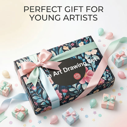 172 Piece Deluxe Art Set in Wooden Case with 2 Drawing Pads Crayons Acrylic with the Listed Color, Size or Set Options for Everyday Use