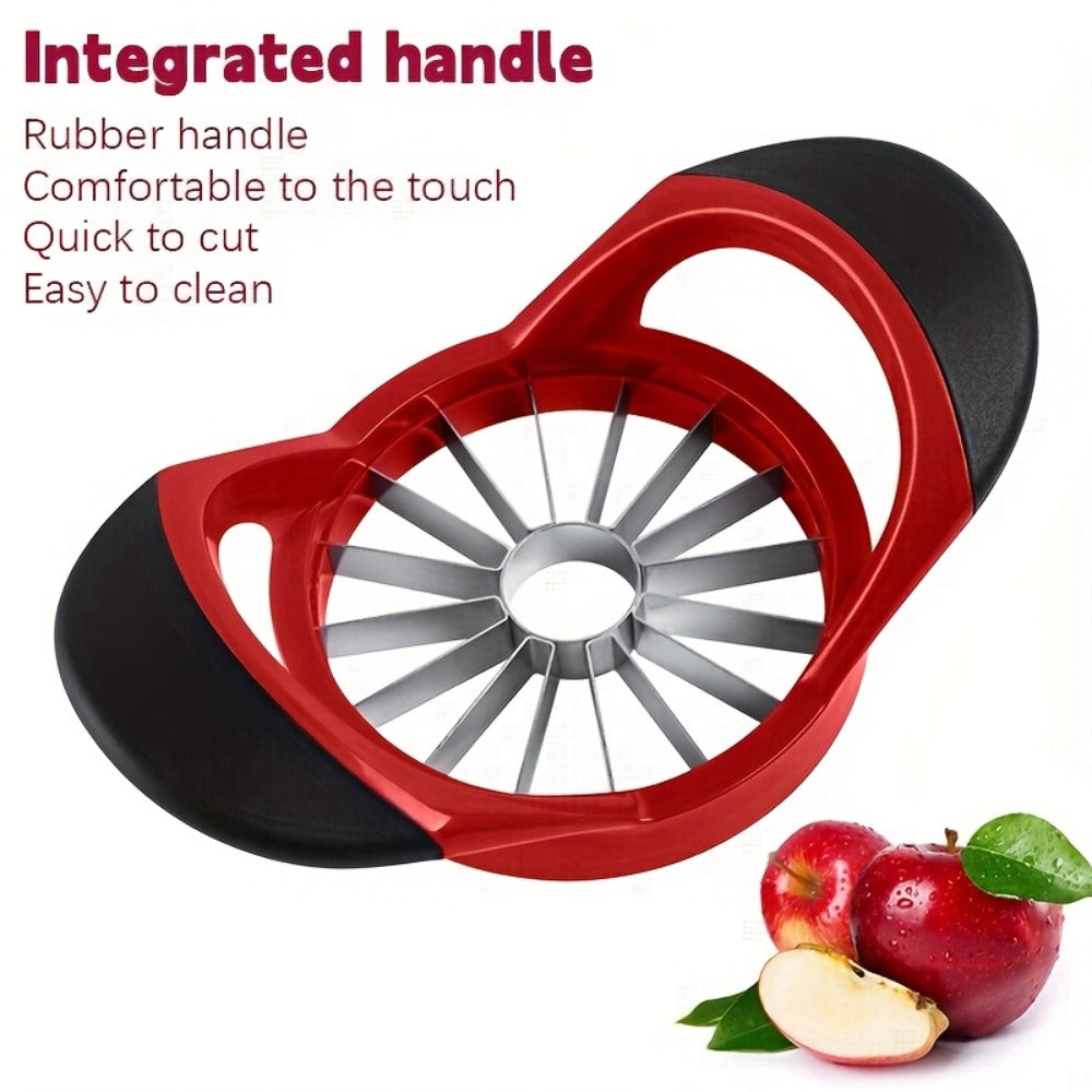 Apple Cutter Slicer 12-Blade Large Ultra-Sharp Stainless Steel, One-Press Core Remover Divides into 12 Pieces