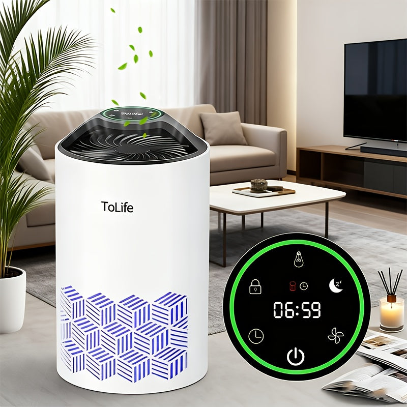 Air Purifier with H13 True HEPA Filter, 25dB Mode, Scent Diffuser and Black or White Finish