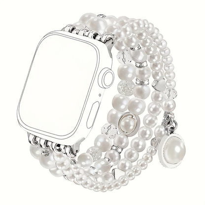 Pearl Watch Band for Apple Watch Series 11 10 9 8 7 6 5 4 3 2 1 SE Bling Jewelry Bracelet Strap for an Everyday Personal Care Routine