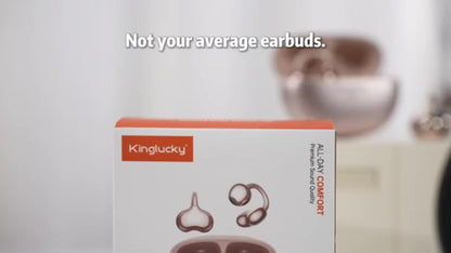 Butterfly Earring Wireless Earphones Open-Ear AI Translation HD Calls Touch Control for Bedside Audio, Alarms and Room Entertainment
