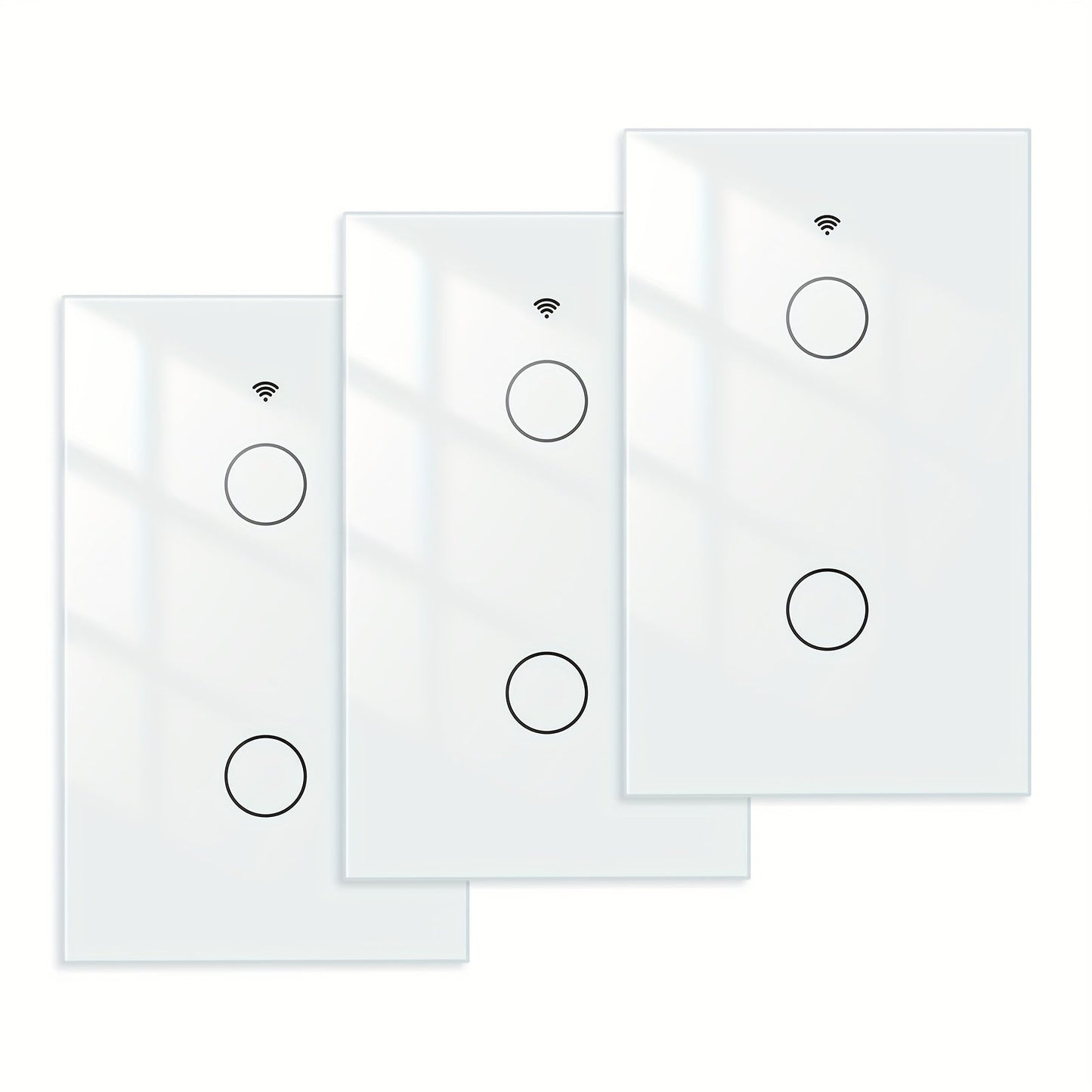No Neutral Wire Smart Touch Wall Switch MOES WiFi 1/2/3 Gang Single Fire, Works with Alexa & Google Home