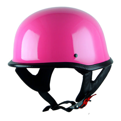 German Style Motorcycle Half Face Helmet – Novelty Skull & Carbon Fiber Design, UV Glossy Finish, Removable Washable Padding