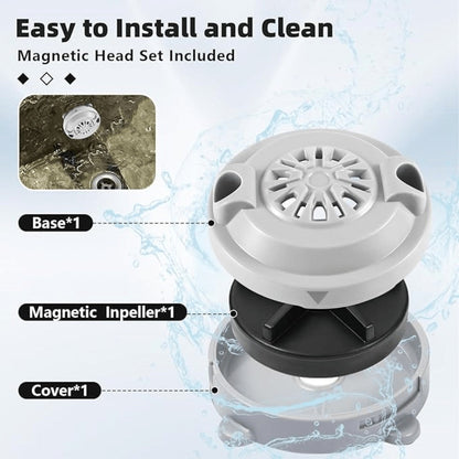 Magnetic Pipeless Jet Head Motor Replacement for Pedicure Spa Chair, Rotating Jet with Propeller & Cap
