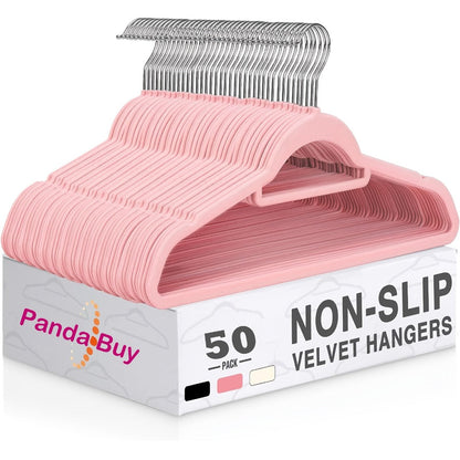 Velvet Hangers Non-Slip Slim Space Saving Clothes Hangers, Premium Flocked Suit Hangers for Closet Organization