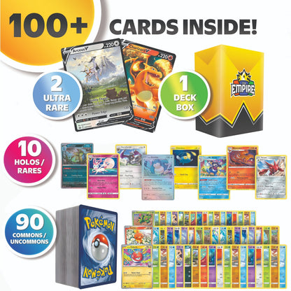 Pokemon Card Bundle 100+ Cards, 2x Ultra Rare EX GX V VMAX Full Art with the Listed Color, Size or Set Options for Everyday Use