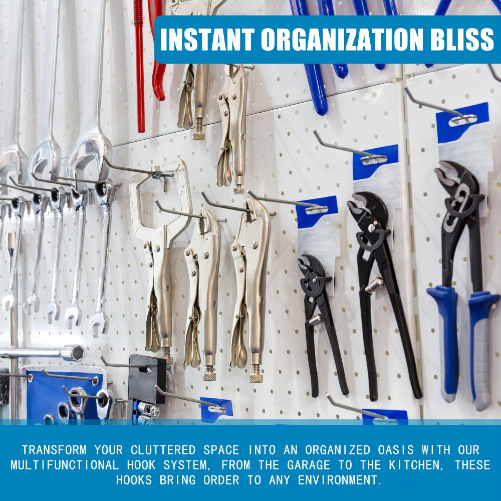 Pegboard Hooks 60pcs Stainless Steel 2 Inch Single Hole – 1-Inch Spacing Board Hooks for Tool Organization in Garage Workshop Warehouse